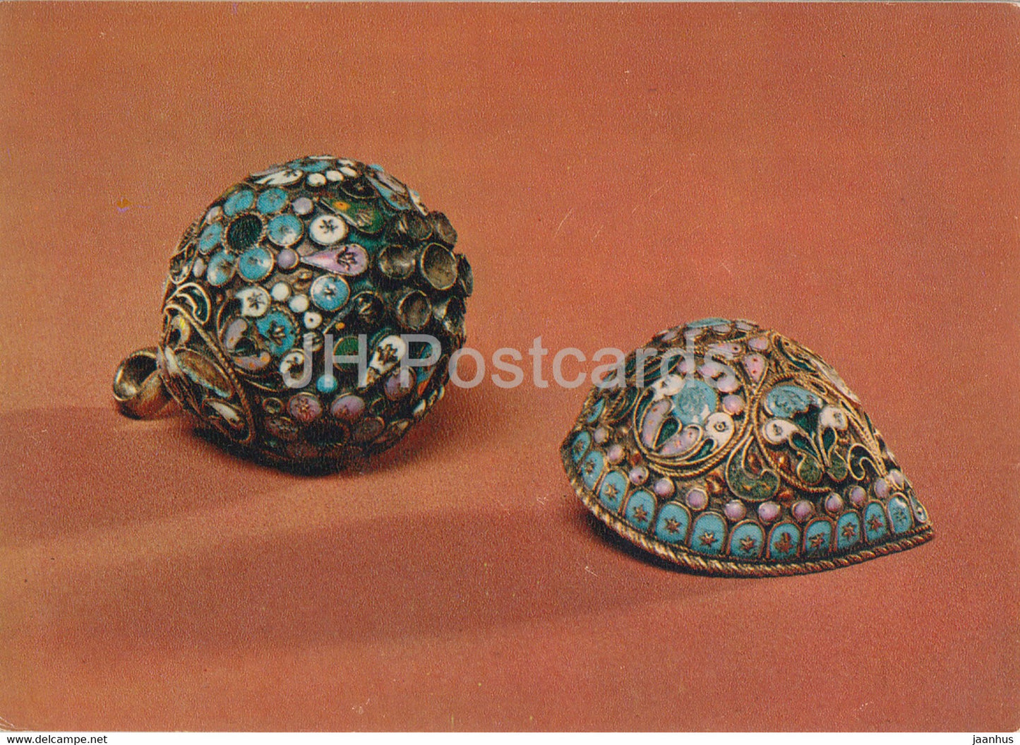 Buttons - Applied Art in Moscow Kremlin Museum - 1978 - Russia USSR - unused - JH Postcards