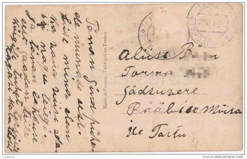 children - ladder - YAS 330 - circulated in Estonia 1928 - JH Postcards