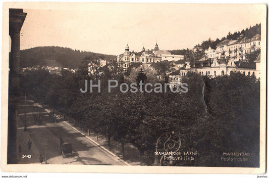 Marianske Lazne - Marienbad - Postovni trida - poststrasse - 3442 - old postcard - Czech Republic - unused - JH Postcards