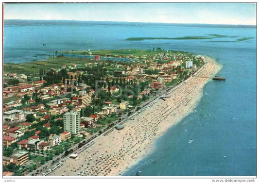 Lignano Sabbiadoro - beach - Lignano - Udine - Frioli - Italia - Italy - sent from Italy to Austria 1968 - JH Postcards