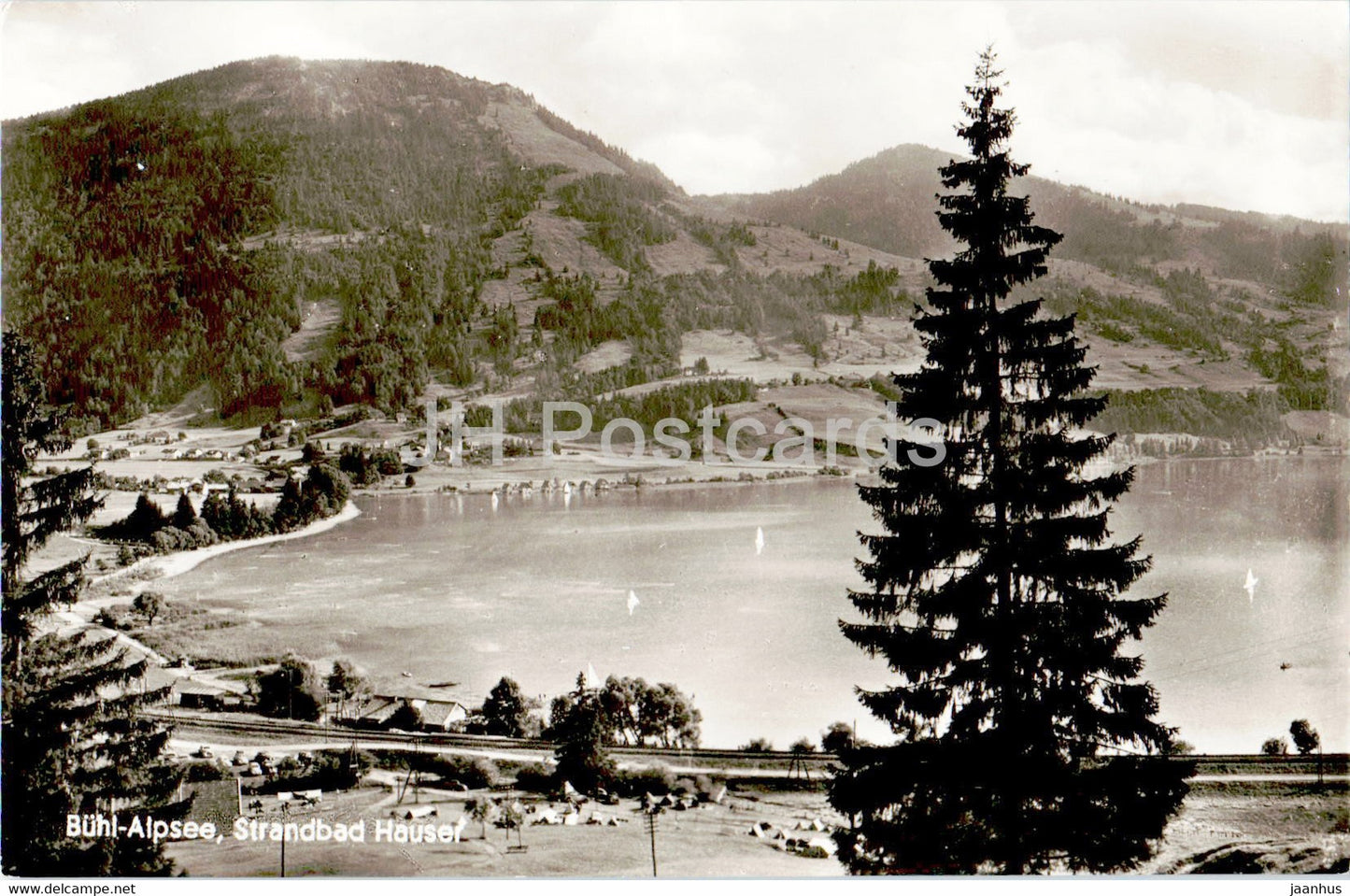 Buhl a Alpsee - Allgau - Strandbad Hauser mit Horn - old postcard - Germany - unused - JH Postcards