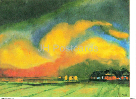 painting by Emil Nolde - Spatsommer - Late Summer - German art - Germany - unused - JH Postcards