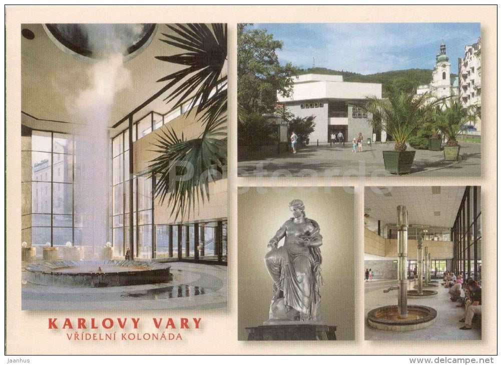 Karlovy Vary - Karlsbad - Spring Colonnade - Czech - used - JH Postcards