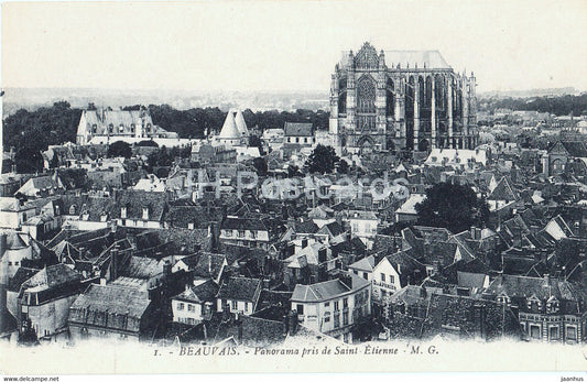 Beauvais - Panorama pris de Saint Etienne - 1 - old postcard - France - unused - JH Postcards
