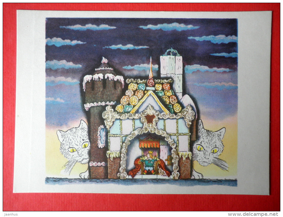 King Pippin - English children's song - cats - Fairy Tales and Songs - 1965 - Russia USSR - unused - JH Postcards
