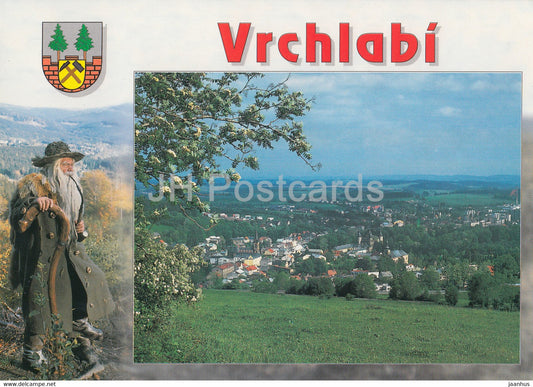 Vrchlabi - general view - old man - 2000 - Czech Republic - used - JH Postcards