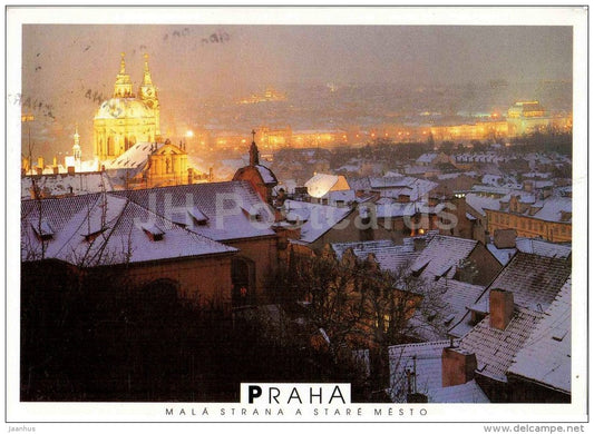 Praha - Prague - Mala Strana - Stare Mesto - Czech Republic - used 1991 - JH Postcards