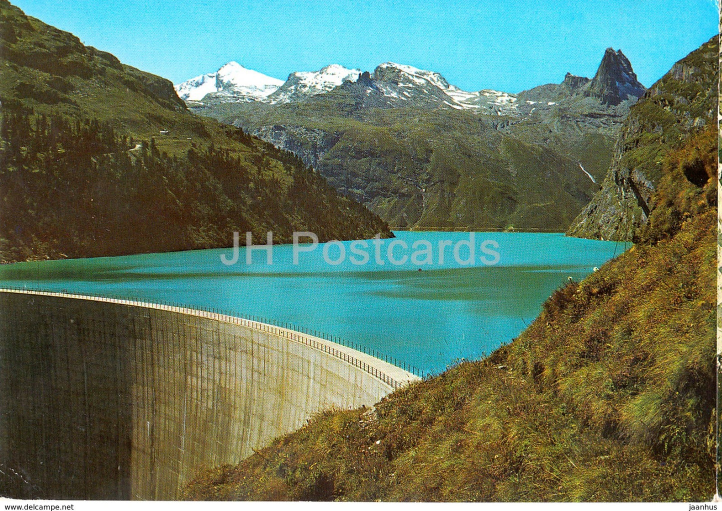Vals-Zervreila - Stausee mit Zervreilahorn - dam - C 4663 - Switzerland - 1969 - used - JH Postcards