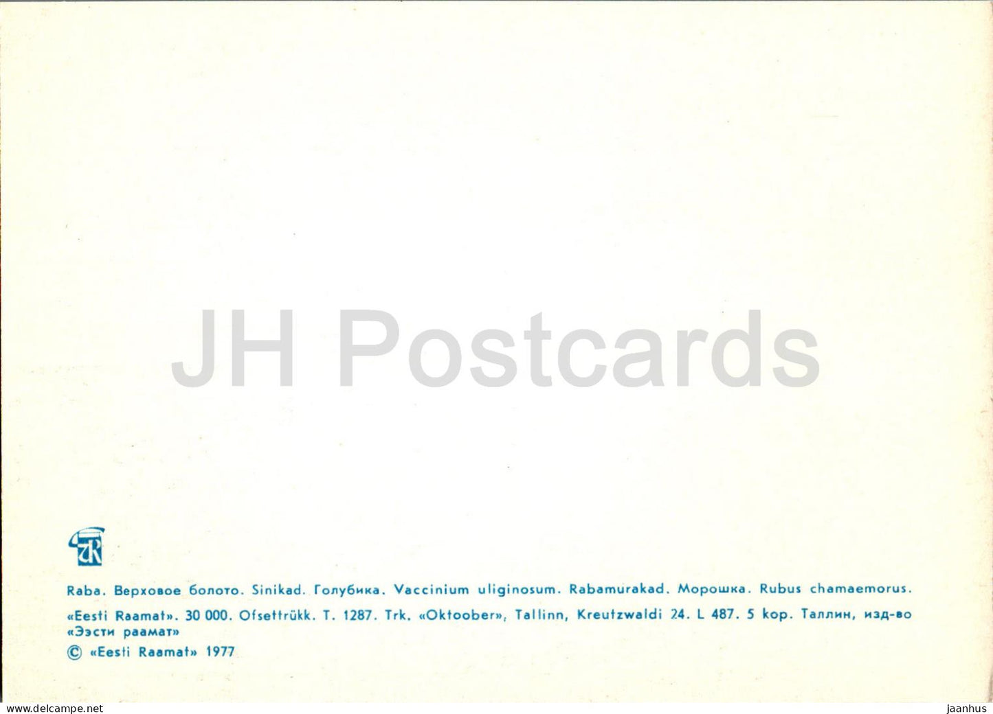 Moorheidelbeere - Vaccinium uliginosum - Moltebeere - Rubus chamaemorus - Beeren - Pflanzen - 1977 - Estland UdSSR - unbenutzt 