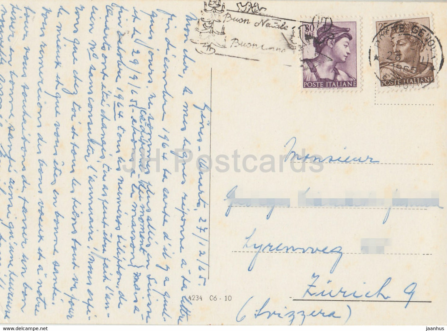 Genova - Gênes - Panorama del Porto dal Righi - port - 1965 - Italie - utilisé