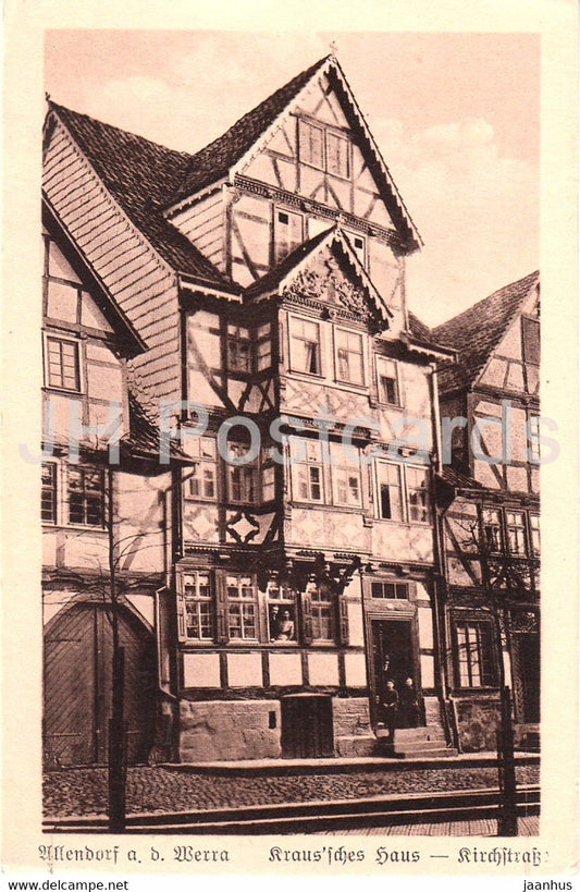 Allendorf a d Werra - Kraussches Haus - Kirchstrasse - old postcard - Germany - unused - JH Postcards