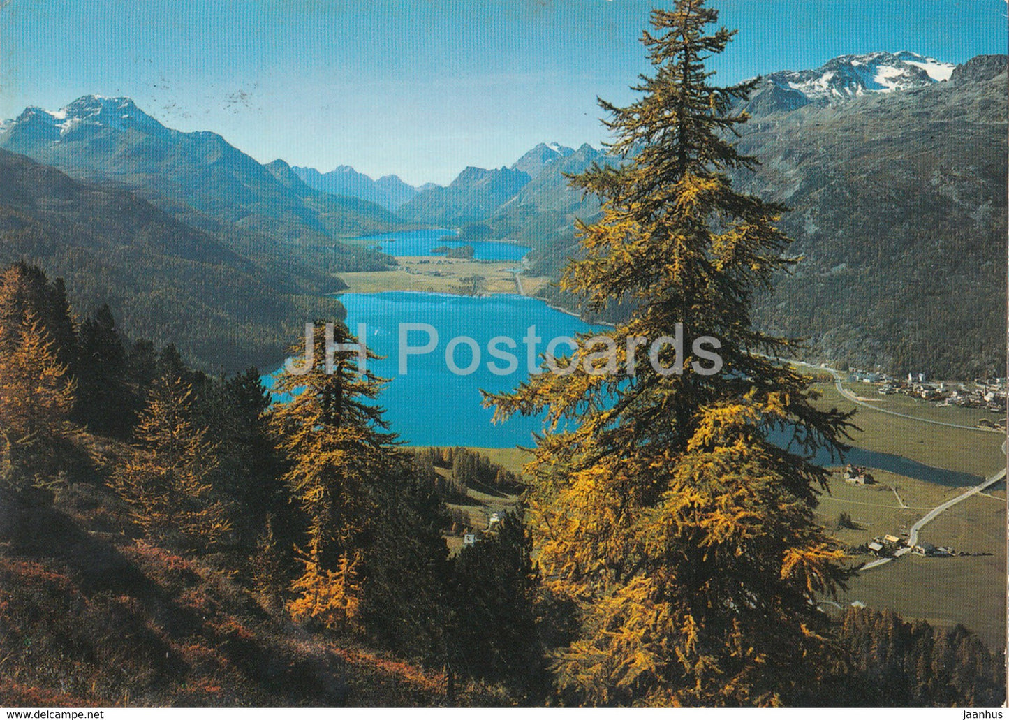 Oberengadiner seen mit Piz della Margna - 1976 - Switzerland - used - JH Postcards