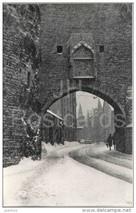 entrance to the Pikk (Long) street - Old Town - Towers of Tallinn - Tallinn - 1972 - Estonia USSR - unused - JH Postcards
