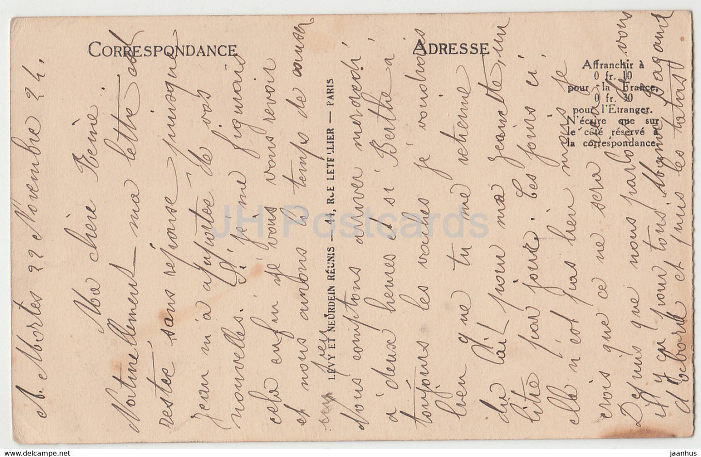 Aigues Mortes - La Tour des Bourguignons - 10 - old postcard - 1924 - France - used