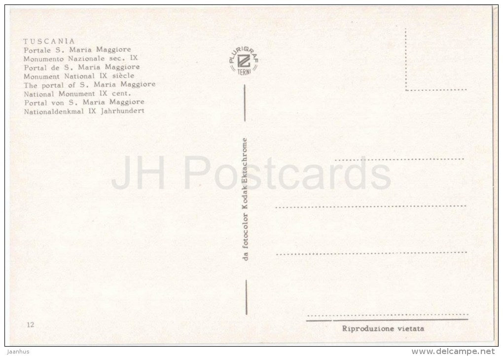 Basilica di S. Pietro - St. Maria Maggiore Basilica - Tuscania - Viterbo - Lazio - 16 - Italia - Italy - unused - JH Postcards