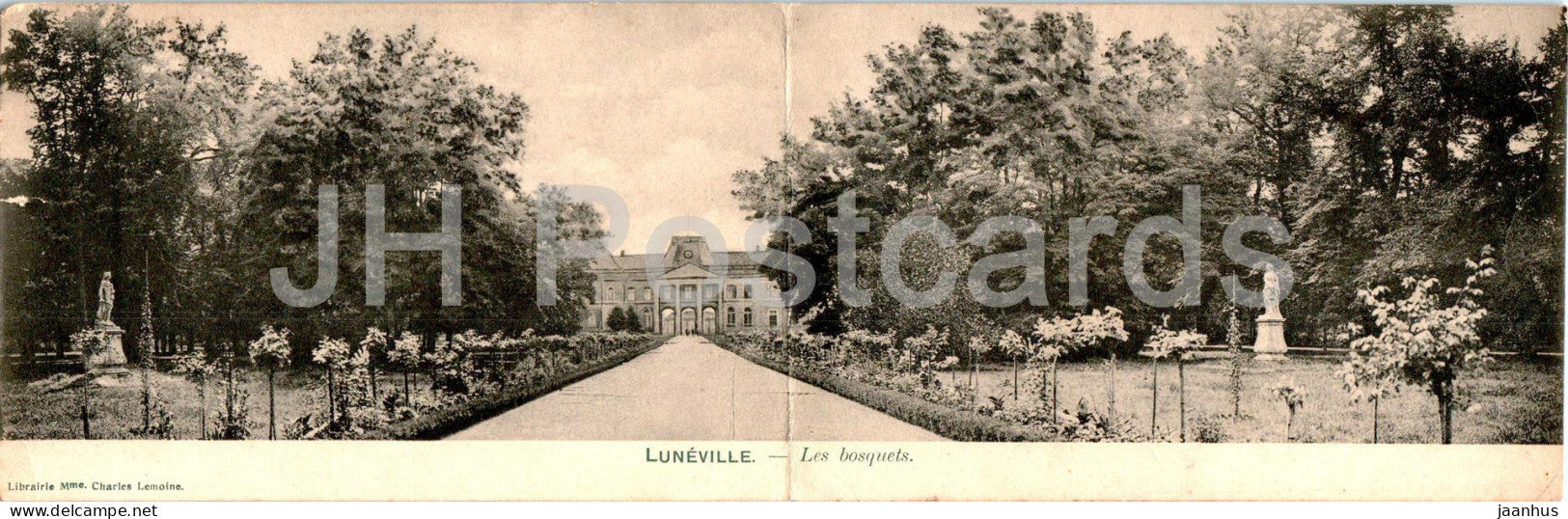 Luneville - Les bosquets - old postcard - 1905 - France - used - JH Postcards