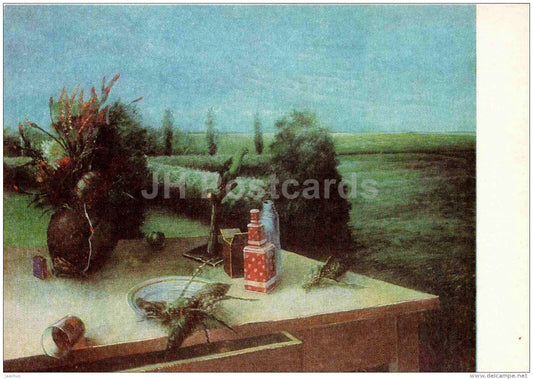 painting by A. Keskküla - Still Life in Late Summer , 1973 - estonian art - Estonia USSR - 1984 - unused - JH Postcards