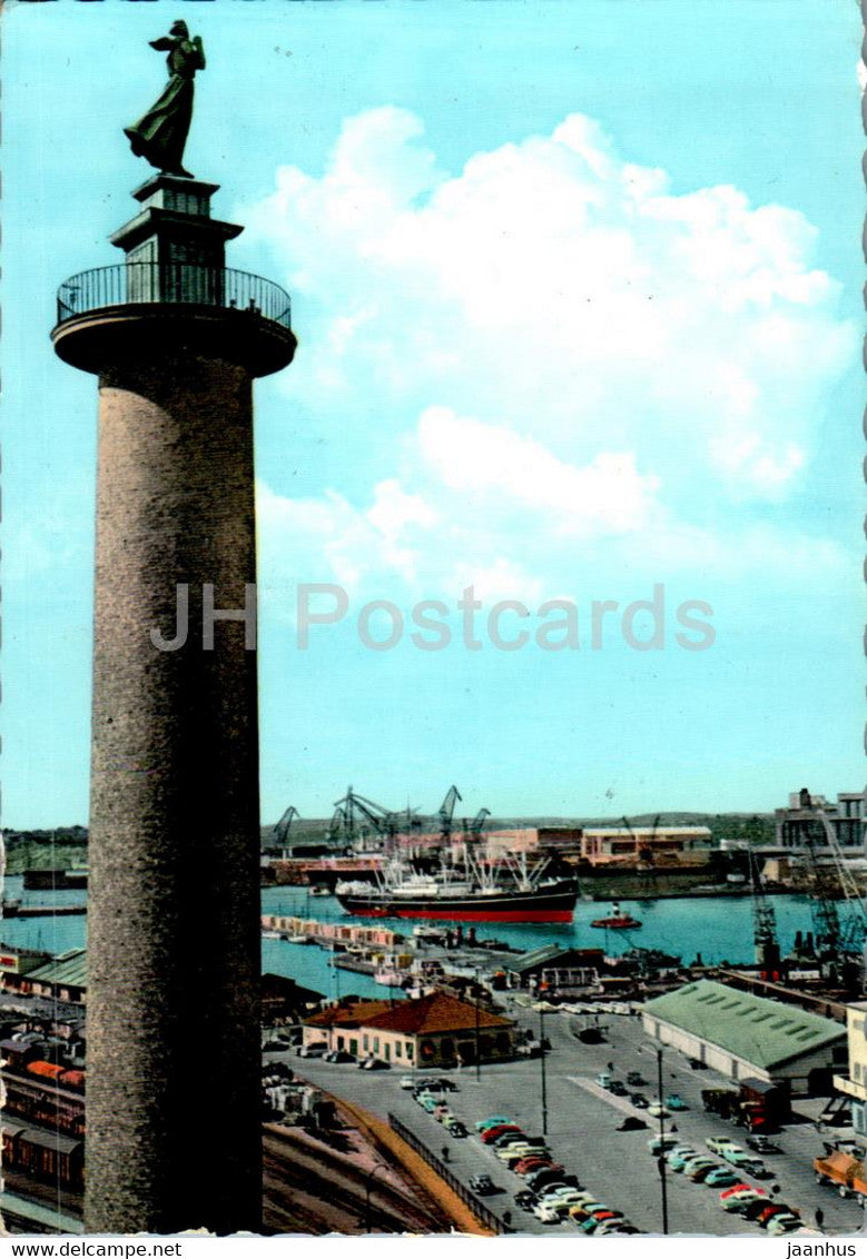 Goteborg - Hamnen med Sjofmanstornet - ship - port - 1962 - Sweden - used - JH Postcards