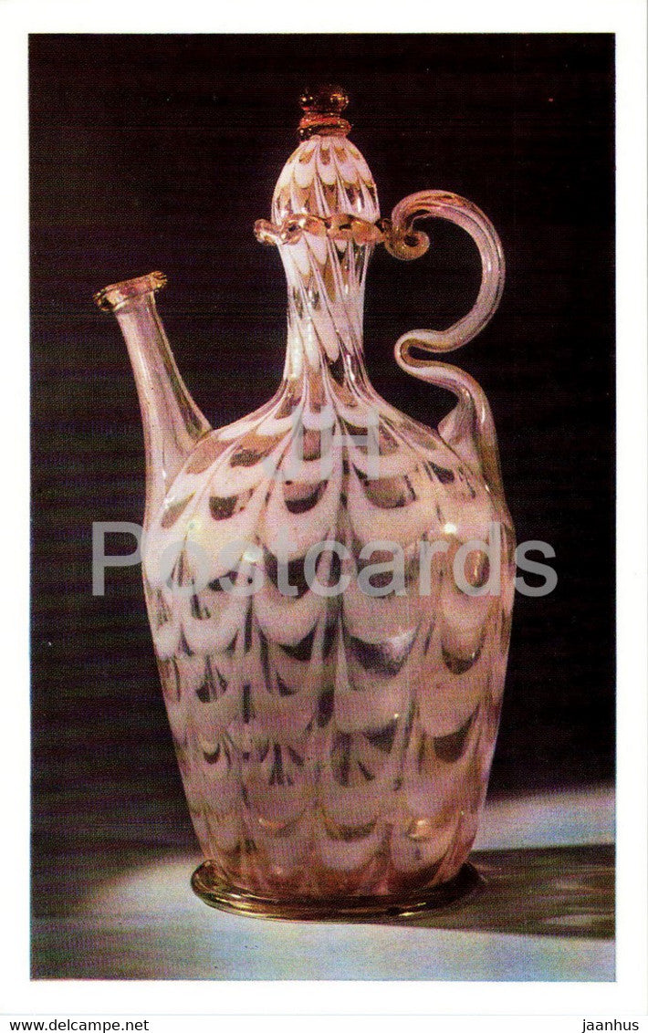 Vessel of transparent yellowish glass - Spanish Glass in Hermitage - Spanish art - 1970 - Russia USSR - unused - JH Postcards