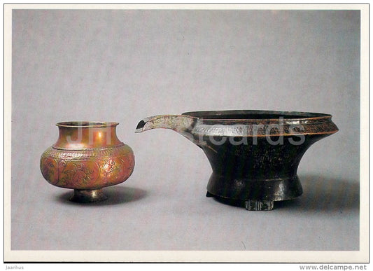 Bratina , Dish - Copper - Copper Art in Russia - 1990 - Russia USSR - unused - JH Postcards