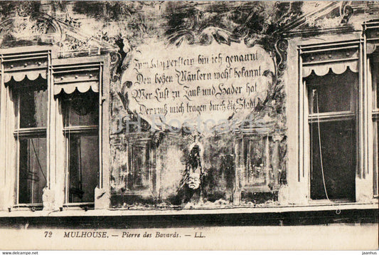 Mulhouse - Pierre des Bavards - 72 - old postcard - France - unused - JH Postcards