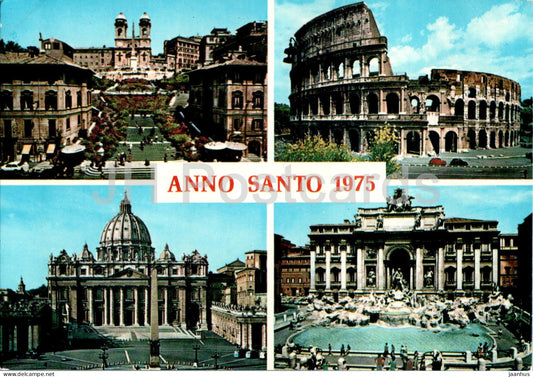 Roma - Rome - Anno Santo 1975 - Colosseum - St. Peter's Square - Trevi fountain - multiview - 810 - Italy - unused - JH Postcards