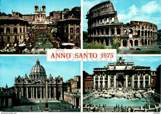 Roma - Rome - Anno Santo 1975 - Colosseum - St. Peter's Square - Trevi fountain - multiview - 810 - Italy - unused - JH Postcards