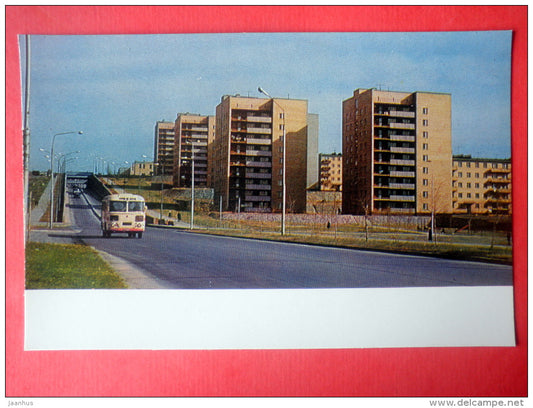 New Micro District - bus - Ulan Bator - 1976 - Mongolia - unused - JH Postcards