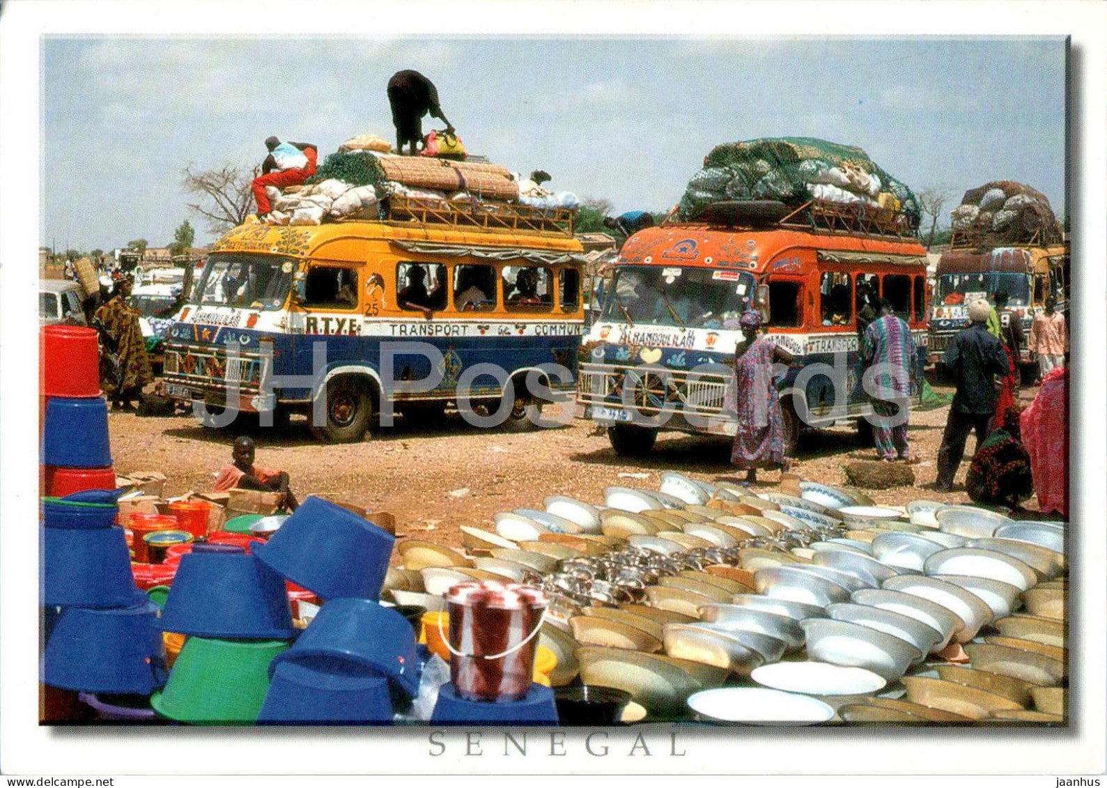 Taxi brousse au marche - Bush taxi to the market - bus - 17 - Senegal - used - JH Postcards
