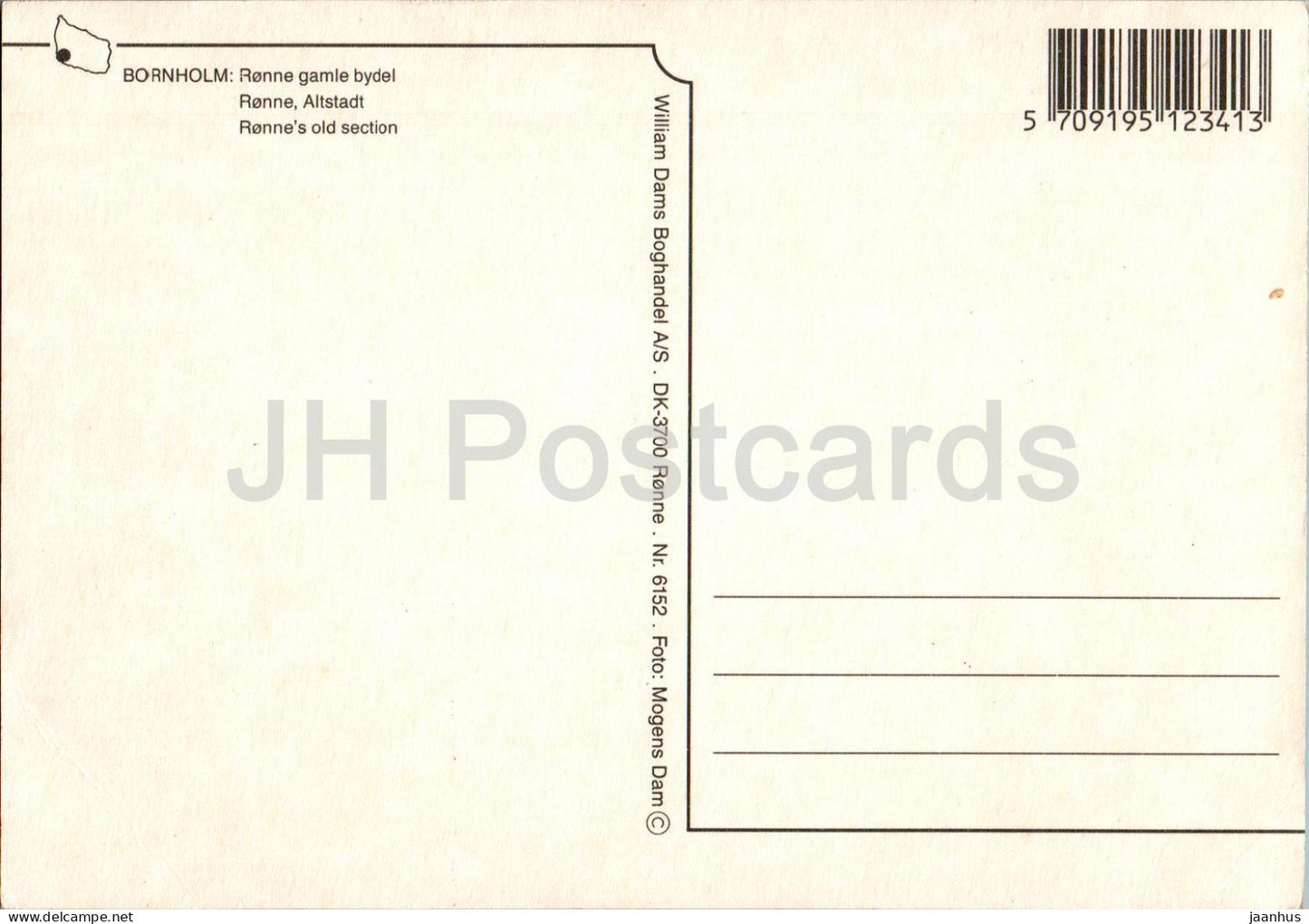 Bornholm - Ronne gamle bydel - ancienne section - 6152 - Danemark - inutilisé 