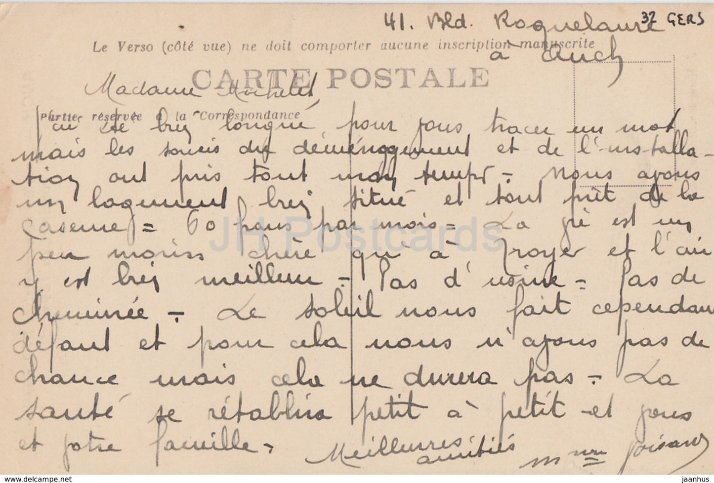 Auch - Escalier monumental de 372 marches construit 1864 - old postcard - France - used