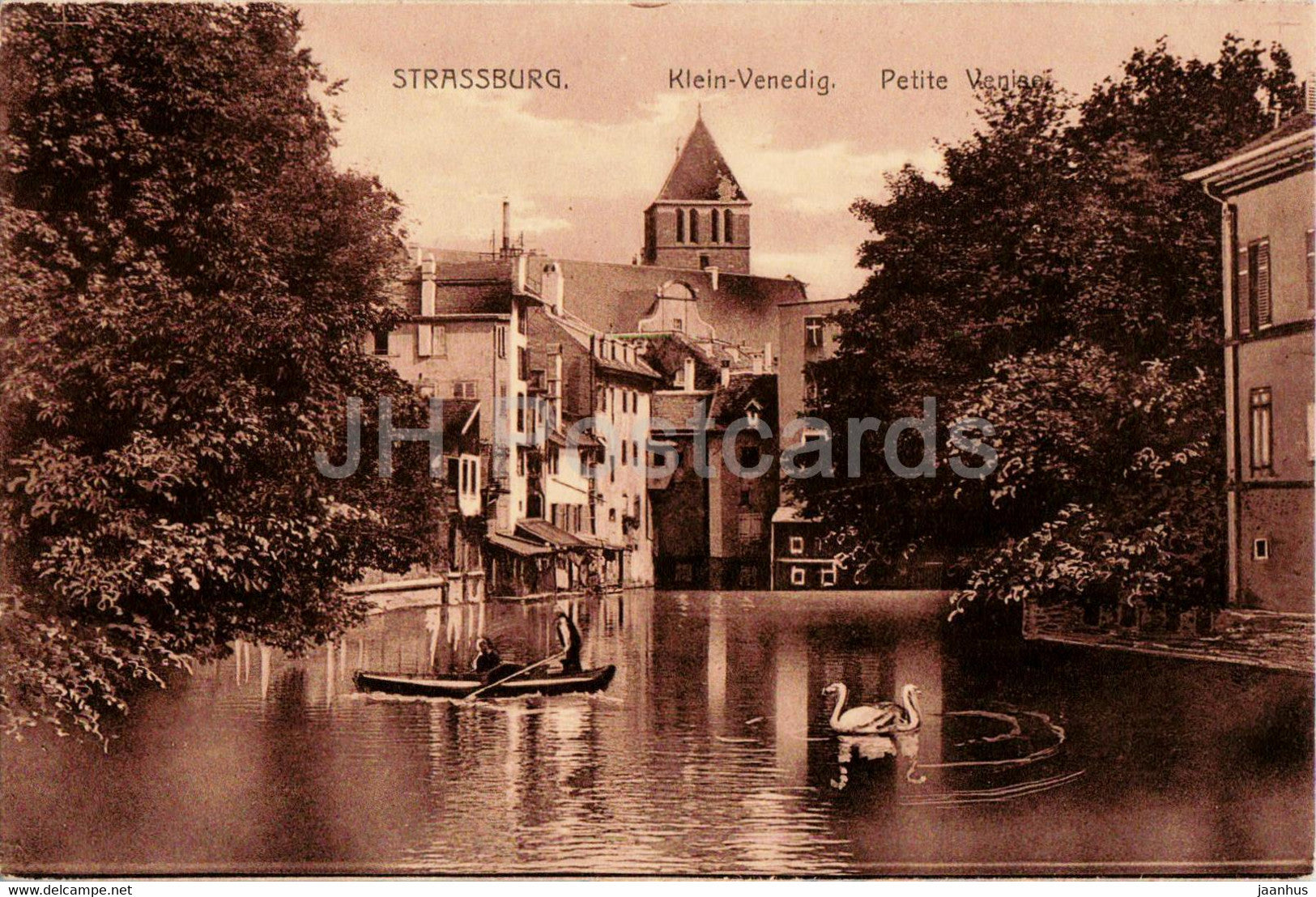 Strasbourg - Strassburg - Klein Venedig - Petite Venise - old postcard - France - unused - JH Postcards