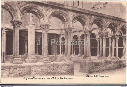 Aix En Provence - Cloitre St Sauveur - cloister - old postcard - France - unused - JH Postcards