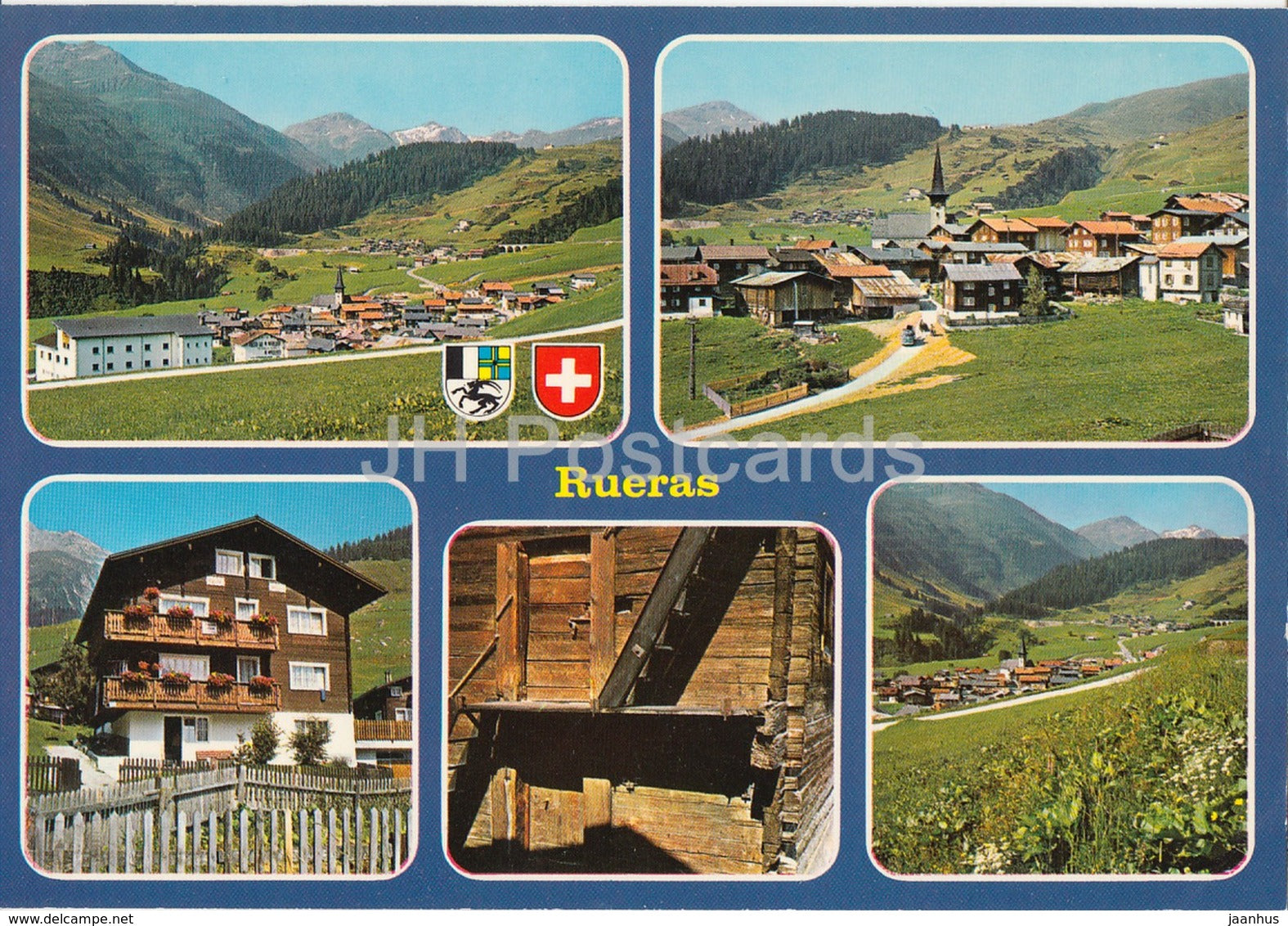 Rueras 1404 m - multiview - 2451 - Switzerland - unused - JH Postcards