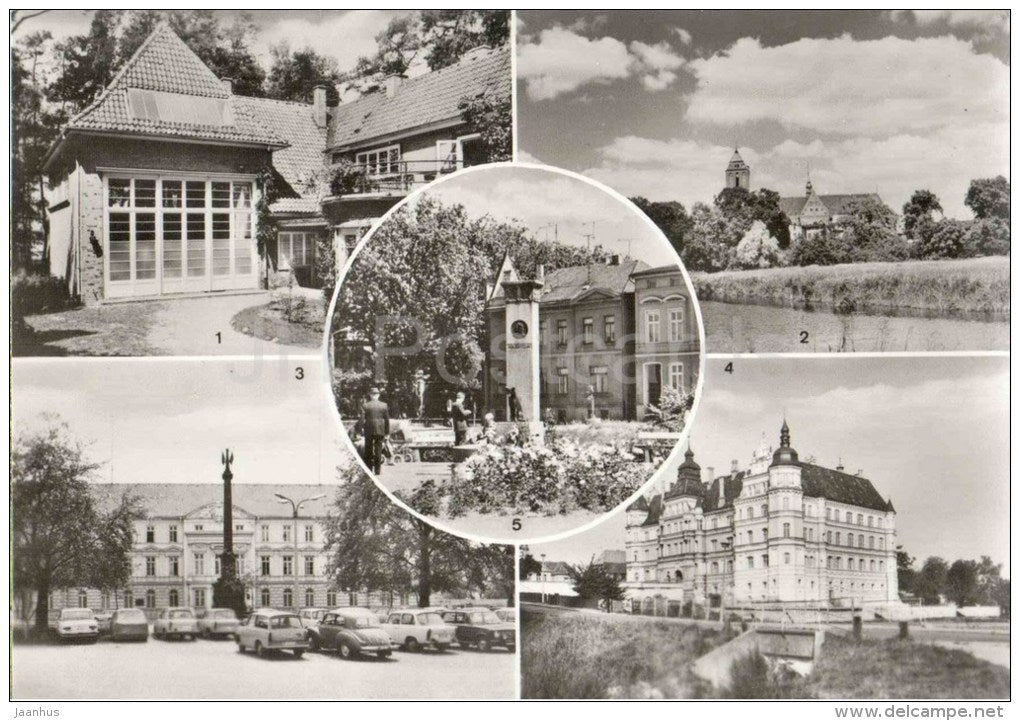 Ernst-Barlach Gedenkstätte - Blick zum Dom - Franz-Parr-Platz - Schloss - Güstrow - Germany - DDR - unused - JH Postcards
