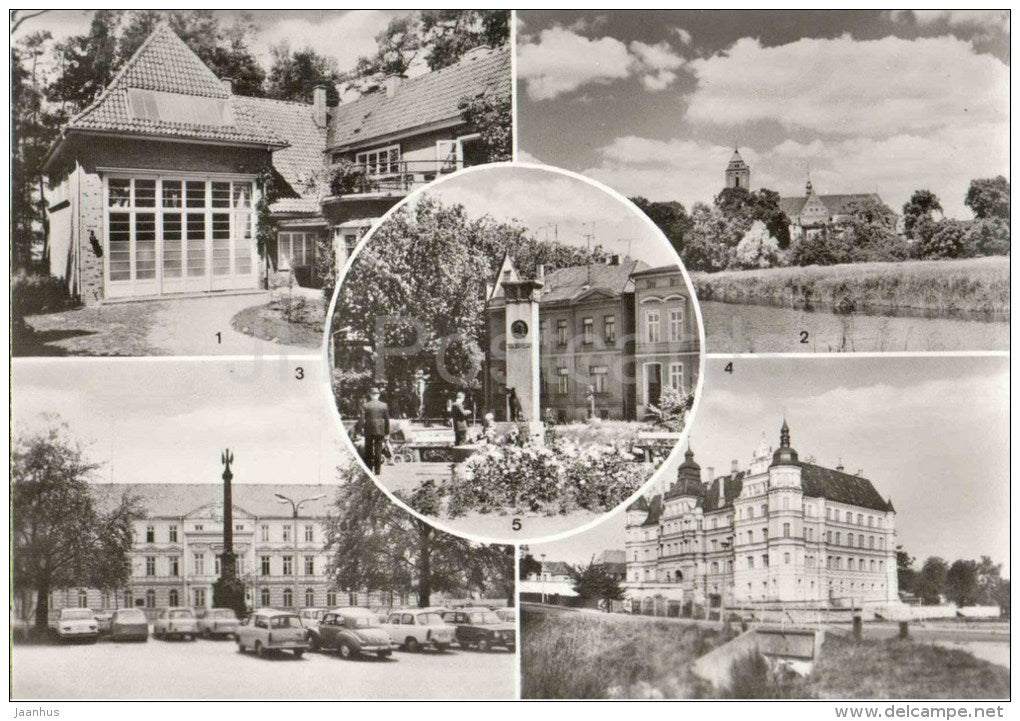 Ernst-Barlach Gedenkstätte - Blick zum Dom - Franz-Parr-Platz - Schloss - Güstrow - Germany - DDR - unused - JH Postcards