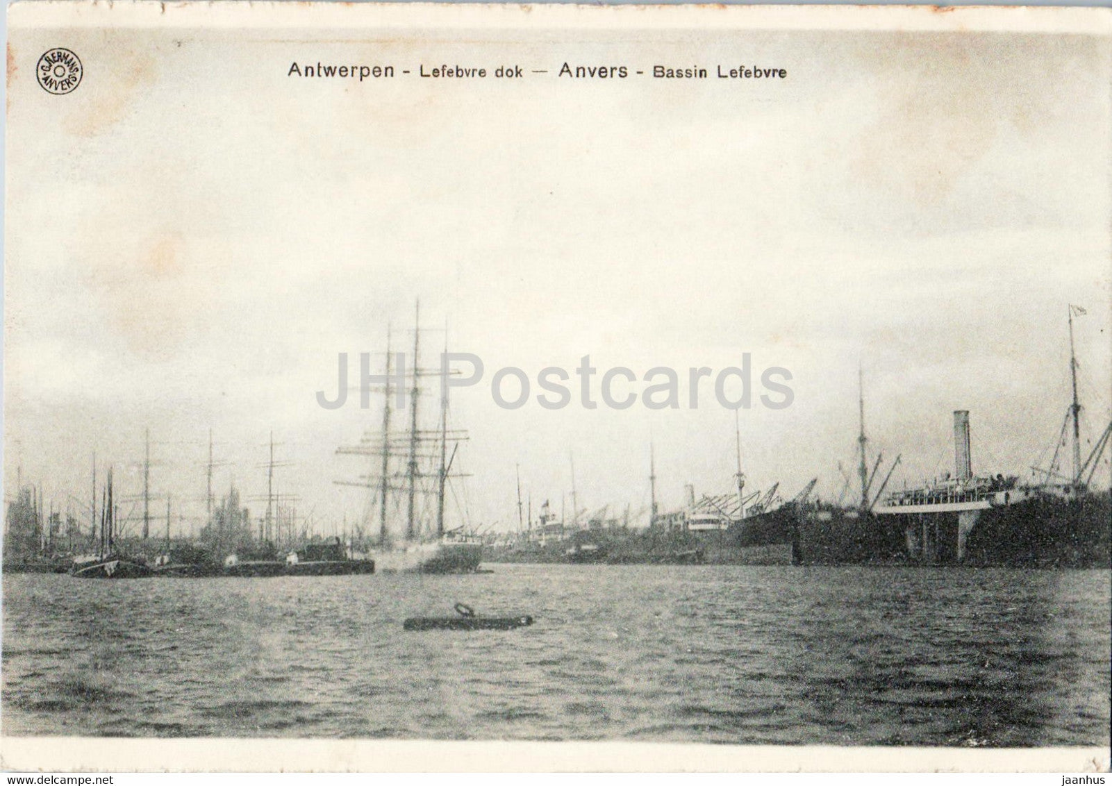 Anvers - Antwerpen - Lefebvre dok - Bassin Lefebvre - ship - old postcard - 1918 - Belgium - used - JH Postcards