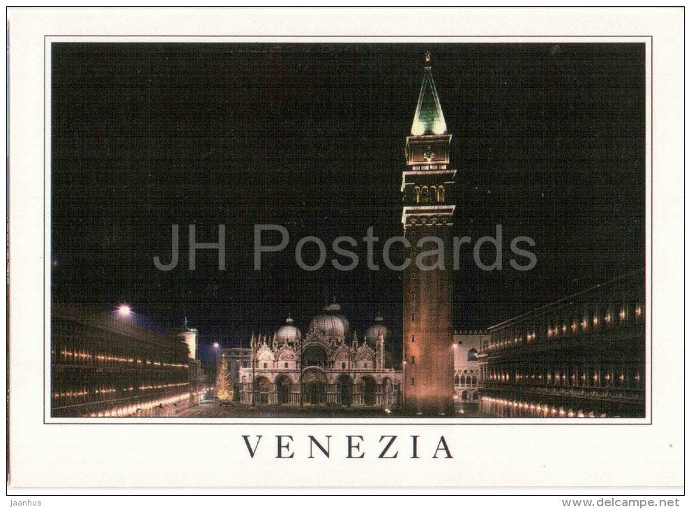Piazza San Marco di Notte - square - Venezia - Venice - 44 - Italia - Italy - unused - JH Postcards