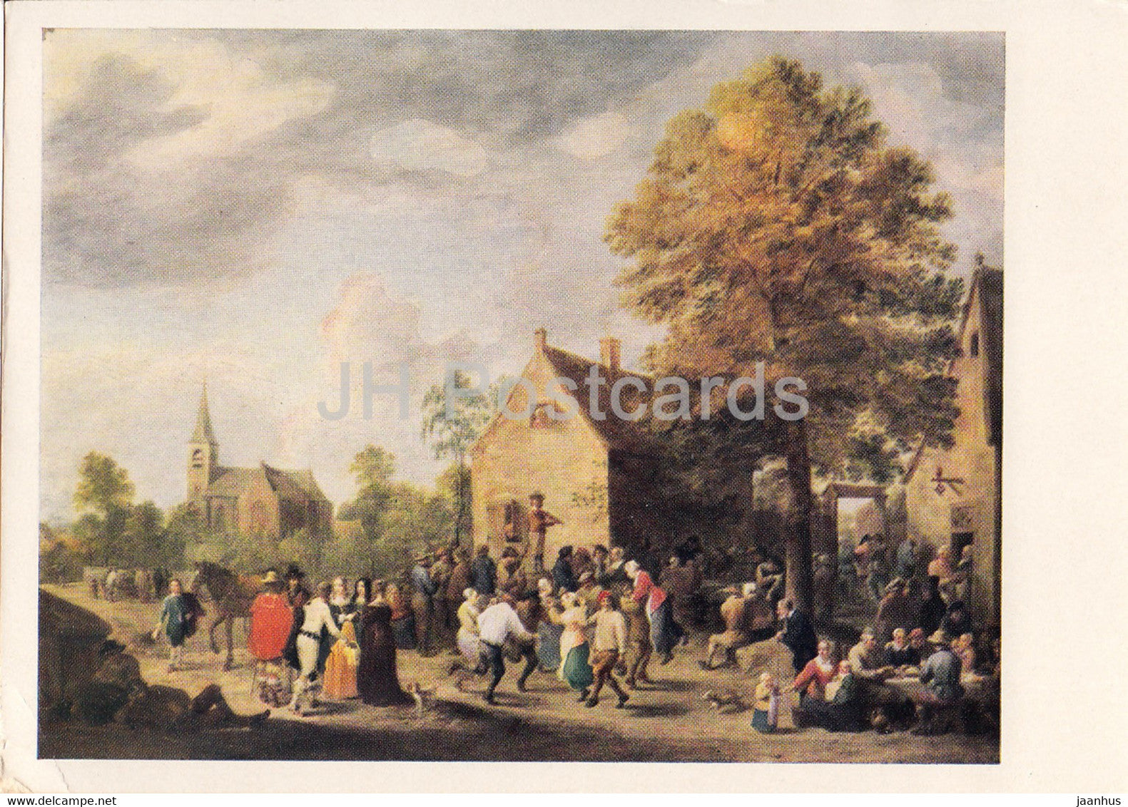 painting by David Teniers the Younger - Village holiday - Flemish art - 1964 - Russia USSR - unused - JH Postcards