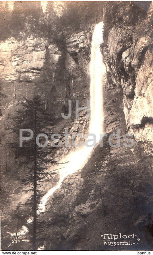 Alploch - Wasserfall - waterfall - 207 - old postcard - Austria - unused - JH Postcards