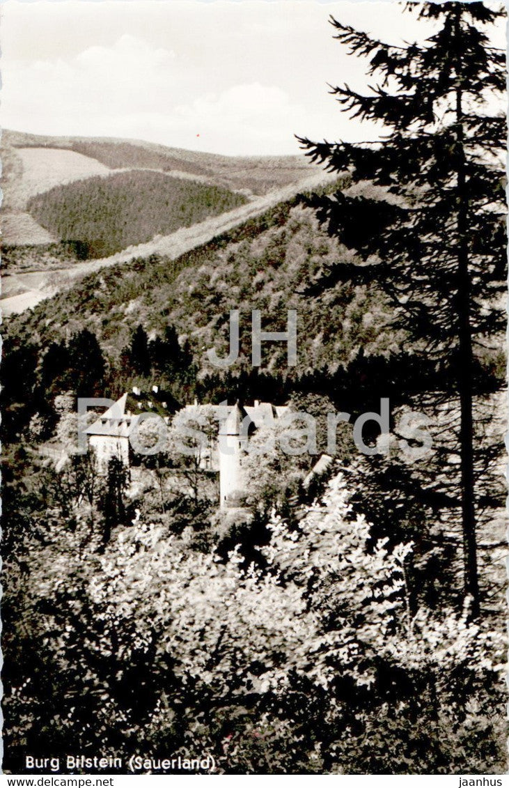 Burg Bilstein - Sauerland - castle - old postcard - 1957 - Germany - used - JH Postcards