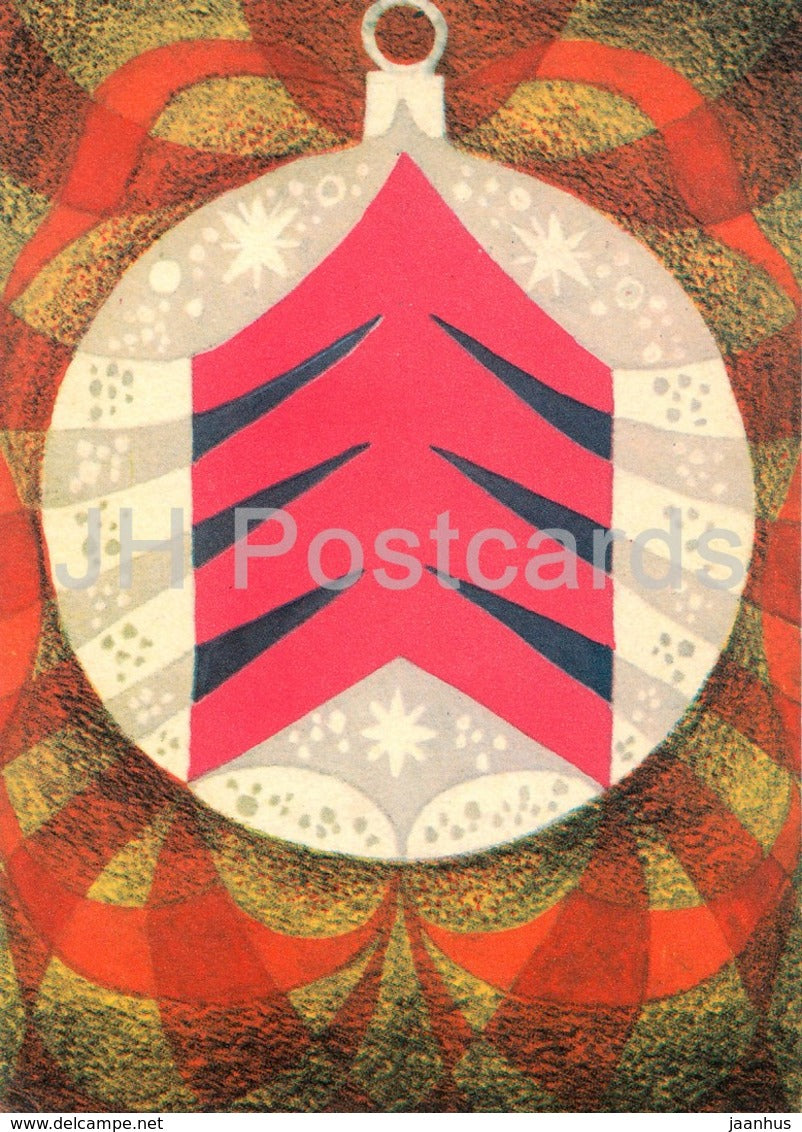 illustration by E. Pikk - decoration - 1969 - Estonia USSR - unused - JH Postcards
