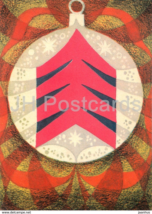 illustration by E. Pikk - decoration - 1969 - Estonia USSR - unused - JH Postcards