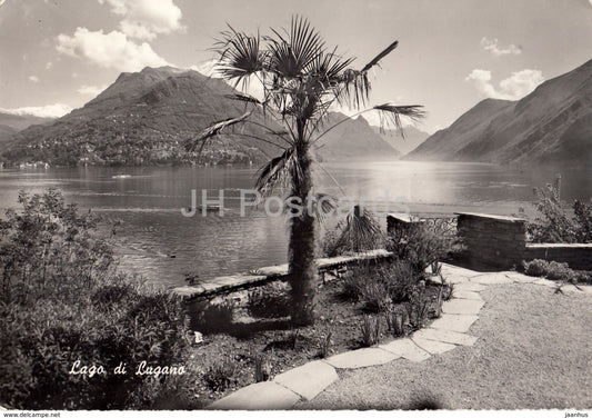 Lago di Lugano - lake - 1519 - Switzerland - old postcard - 1958 - used - JH Postcards