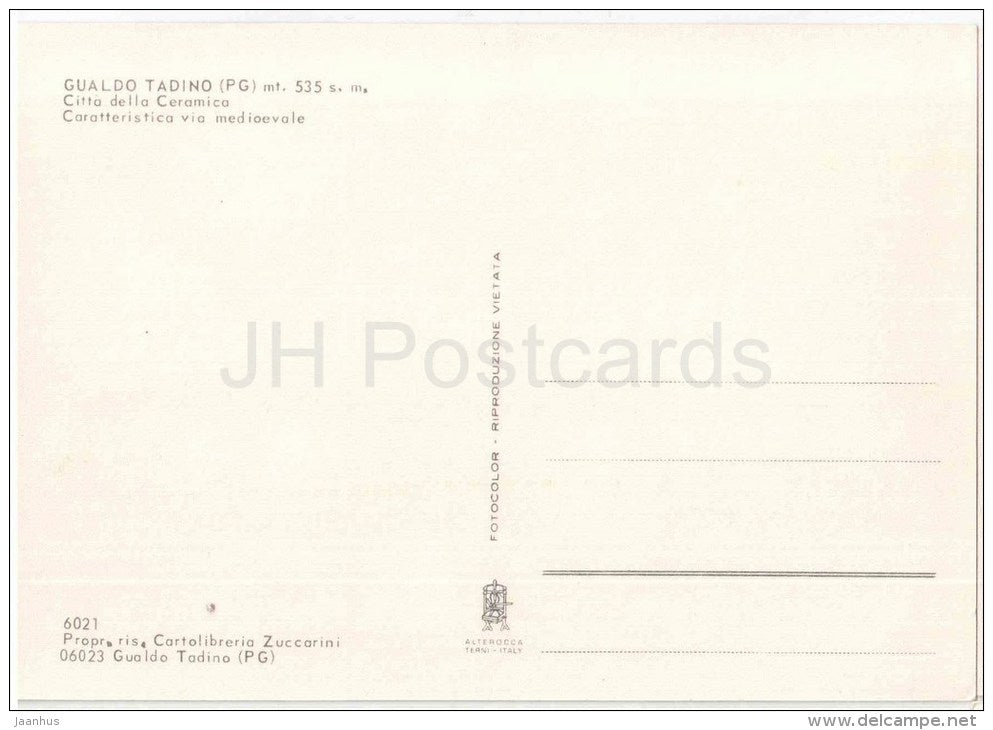 Citta della Ceramica - Gualdo Tadino - Perugia - Umbria - 6021 - Italia - Italy - unused - JH Postcards