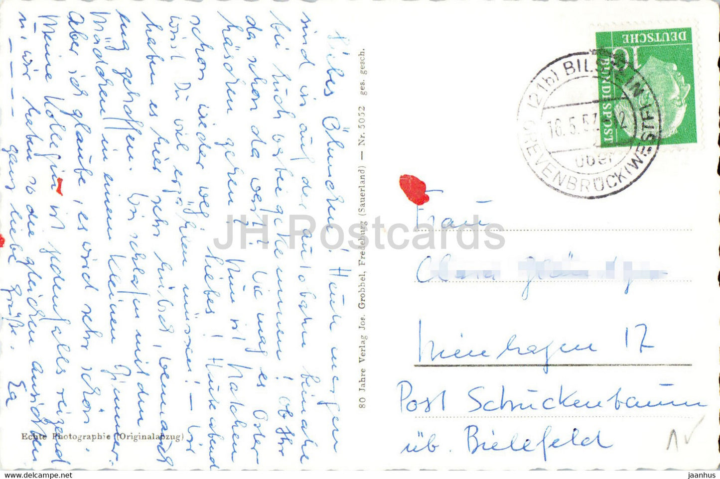 Burg Bilstein - Sauerland - Château - carte postale ancienne - 1957 - Allemagne - utilisé
