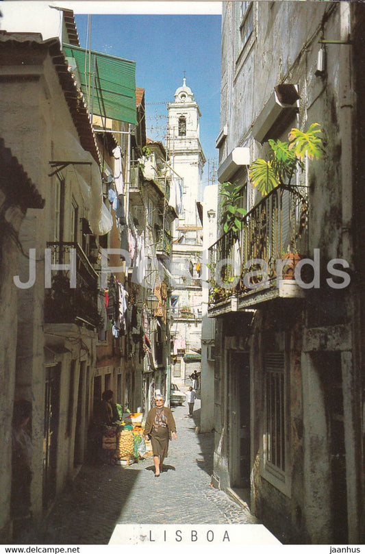 Lisbon - Lisboa - Alfama - street - 1994 - Portugal - used - JH Postcards