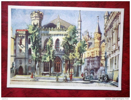 Painting by Z. Talberga - Riga. State Philharmonic building of the Latvian SSR - latvian art - unused - JH Postcards