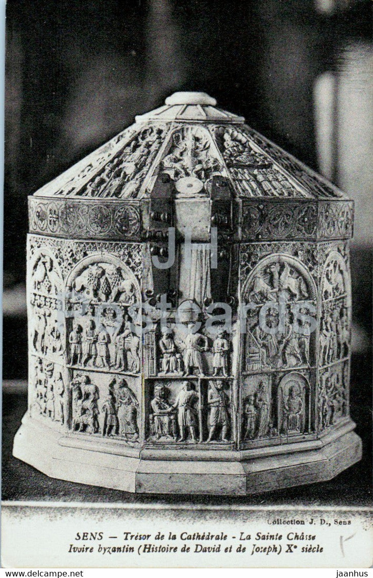 Sens - Tresor de la Cathedrale - La Sainte Chasse - Ivoire byzantin - old postcard - France - unused - JH Postcards