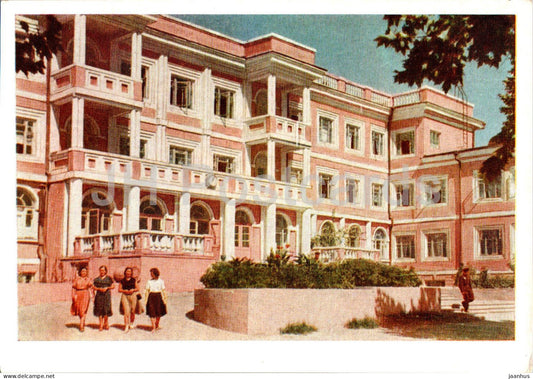 Tashkent - Clinic of the textile mill - old postcard - 1957 - Uzbekistan USSR - unused - JH Postcards